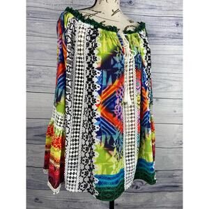 Alberto Makali Multicolor Off-Shoulder Blouse